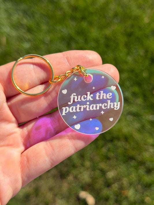 Fuck The Patriarchy Circle Acrylic Keychain