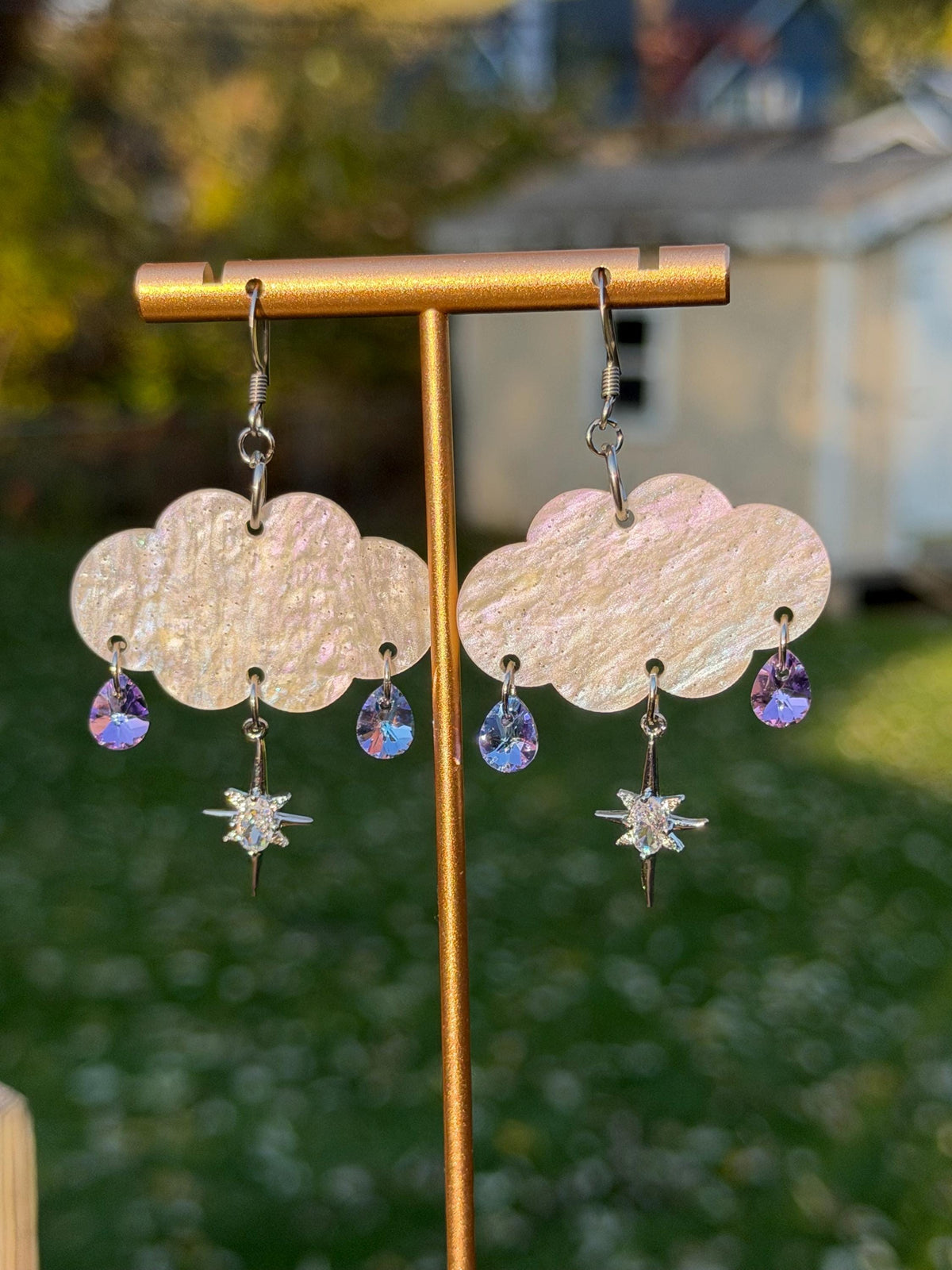 Cloudy Day Acrylic Earrings - (MINI SIZE)