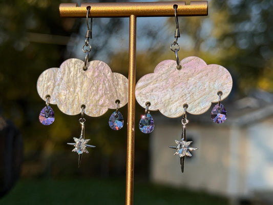 Cloudy Day Acrylic Earrings - (MINI SIZE)