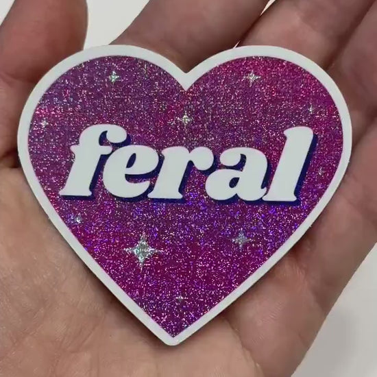 Feral Pink/Purple Glittery Dust Sticker