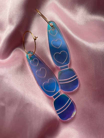 V-Day Vibrationz Iridescent Hoop Earrings