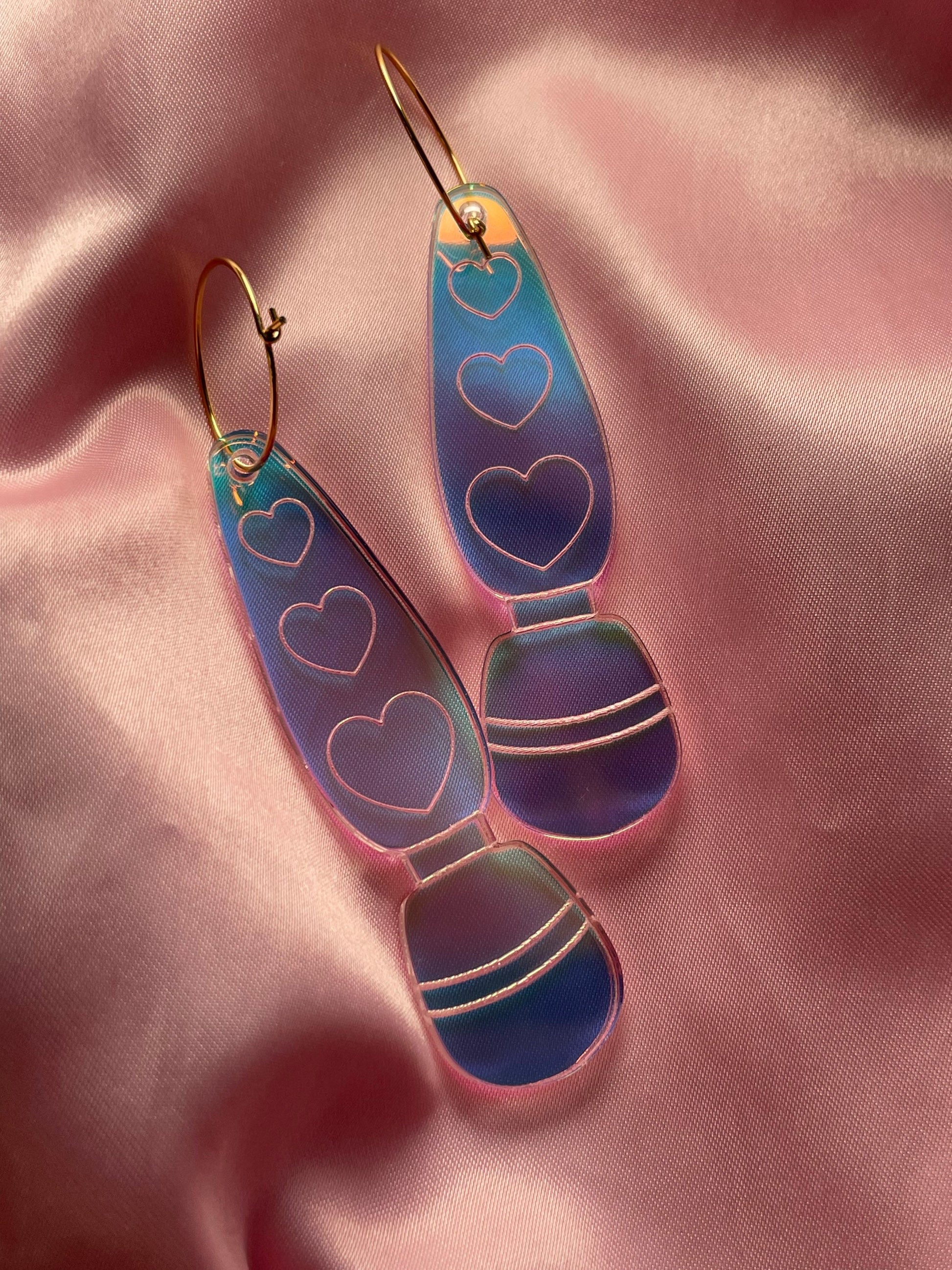 V-Day Vibrationz Iridescent Hoop Earrings