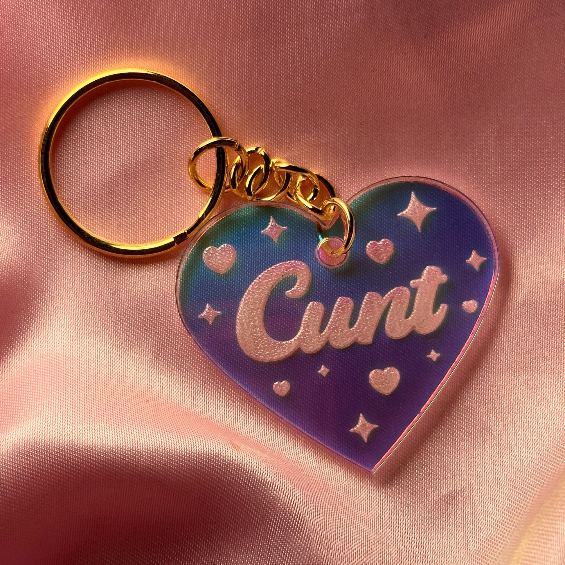 Made To Order C Word Iridescent Acrylic Keychain