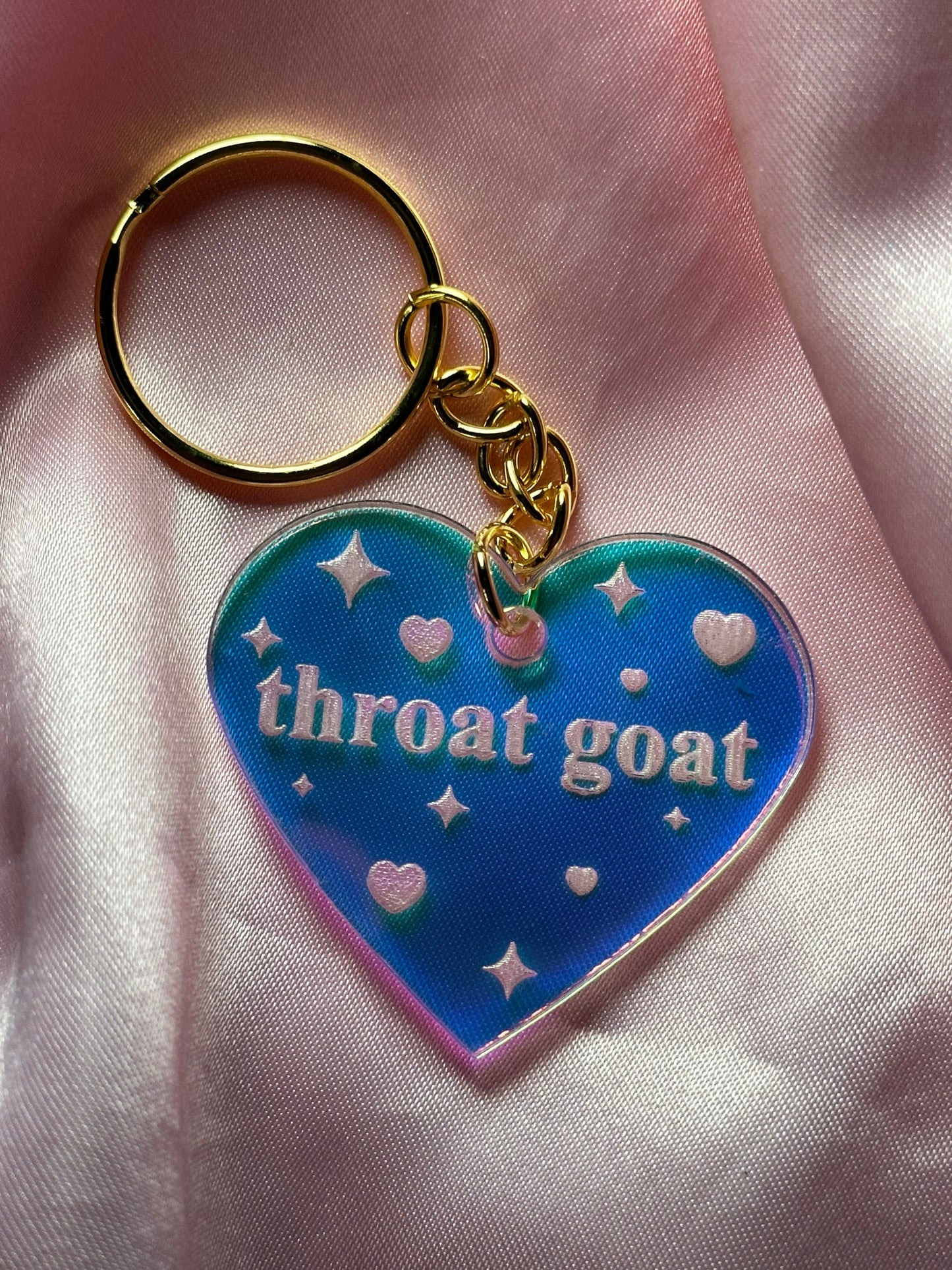Made To Order Throat Goat Iridescent Acrylic Keychain