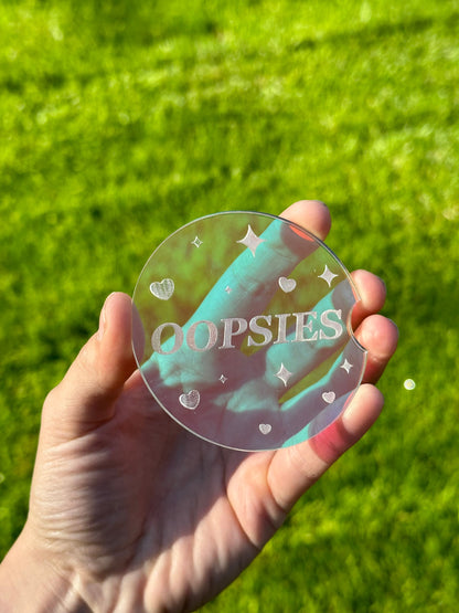 3 Inch Iridescent Car Coaster (Set of 2) - OOPSIES