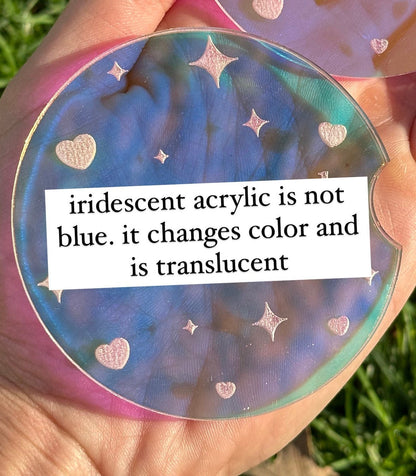 Fuck The Patriarchy Iridescent Acrylic Motel Keychain