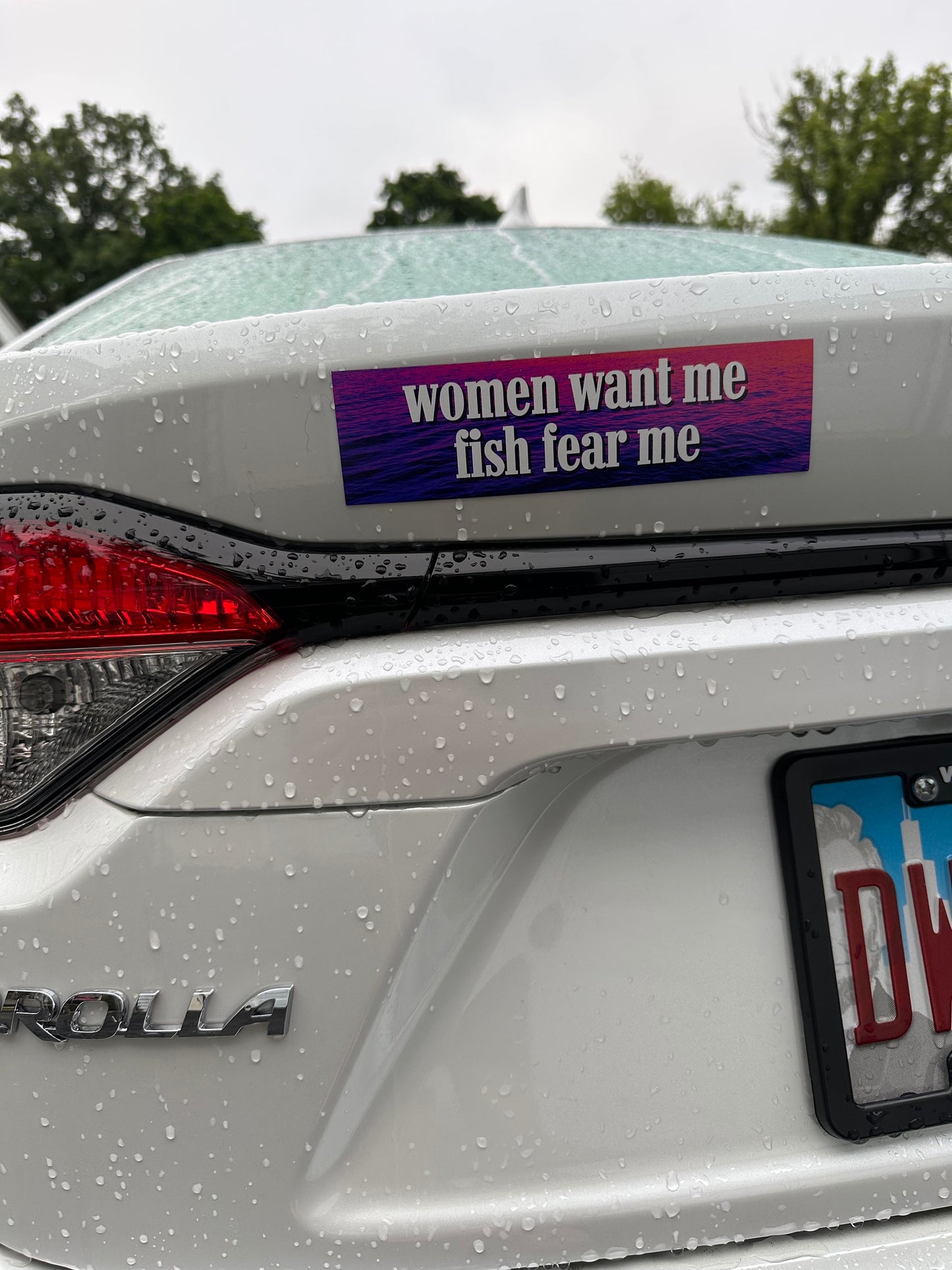 Women Want Me Fish Fear Me Car Magnet