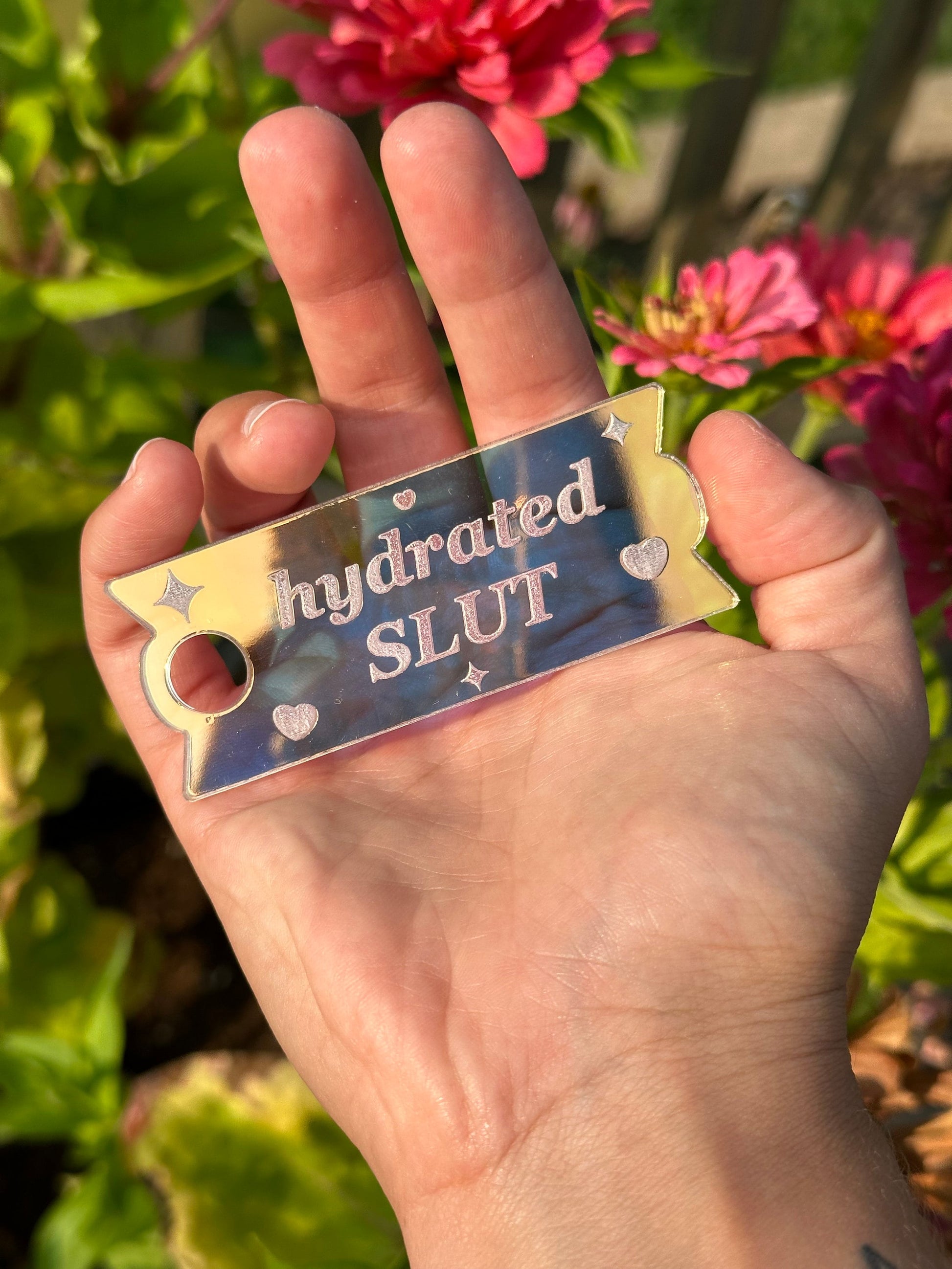 Iridescent Hydrated Slut Tumbler Topper 40 oz Size (Fits New 2.0 Cups Only Read Below!)
