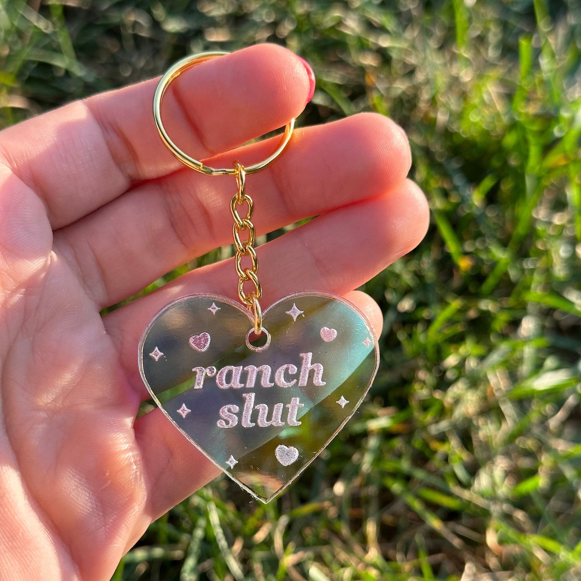 Ranch Slut Iridescent Acrylic Keychain