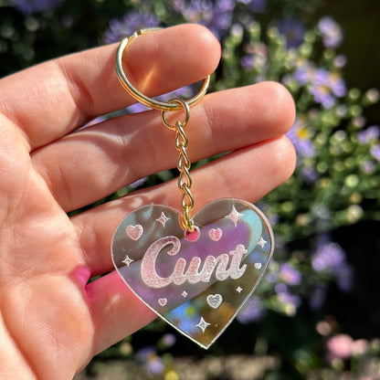 Made To Order C Word Iridescent Acrylic Keychain