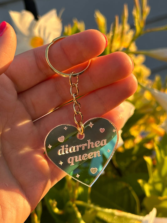 Diarrhea Queen Iridescent Acrylic Keychain