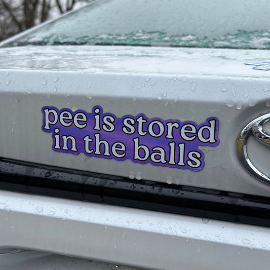 Pee Is Stored In The Balls Car Magnet