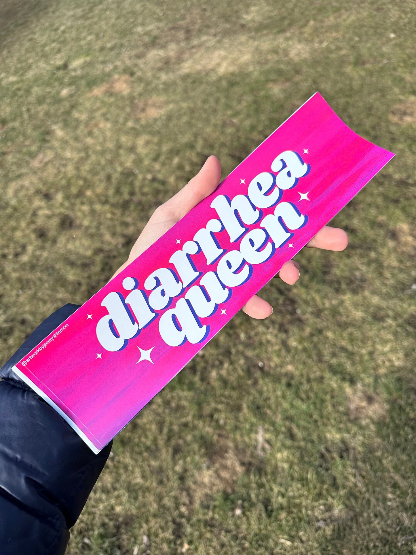 Diarrhea Queen Bumper Sticker 11x3 inches